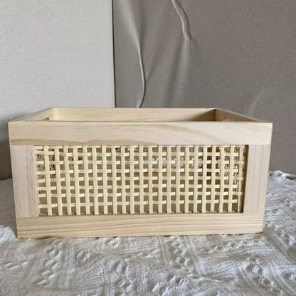 Bamboo and Rattan Storage Crate