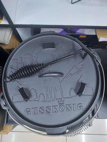 12 L Pre seasoned Cast Iron Dutch  Oven