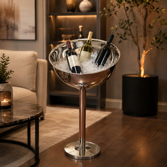 12L Stainless Steel Wine Bucket with Stand