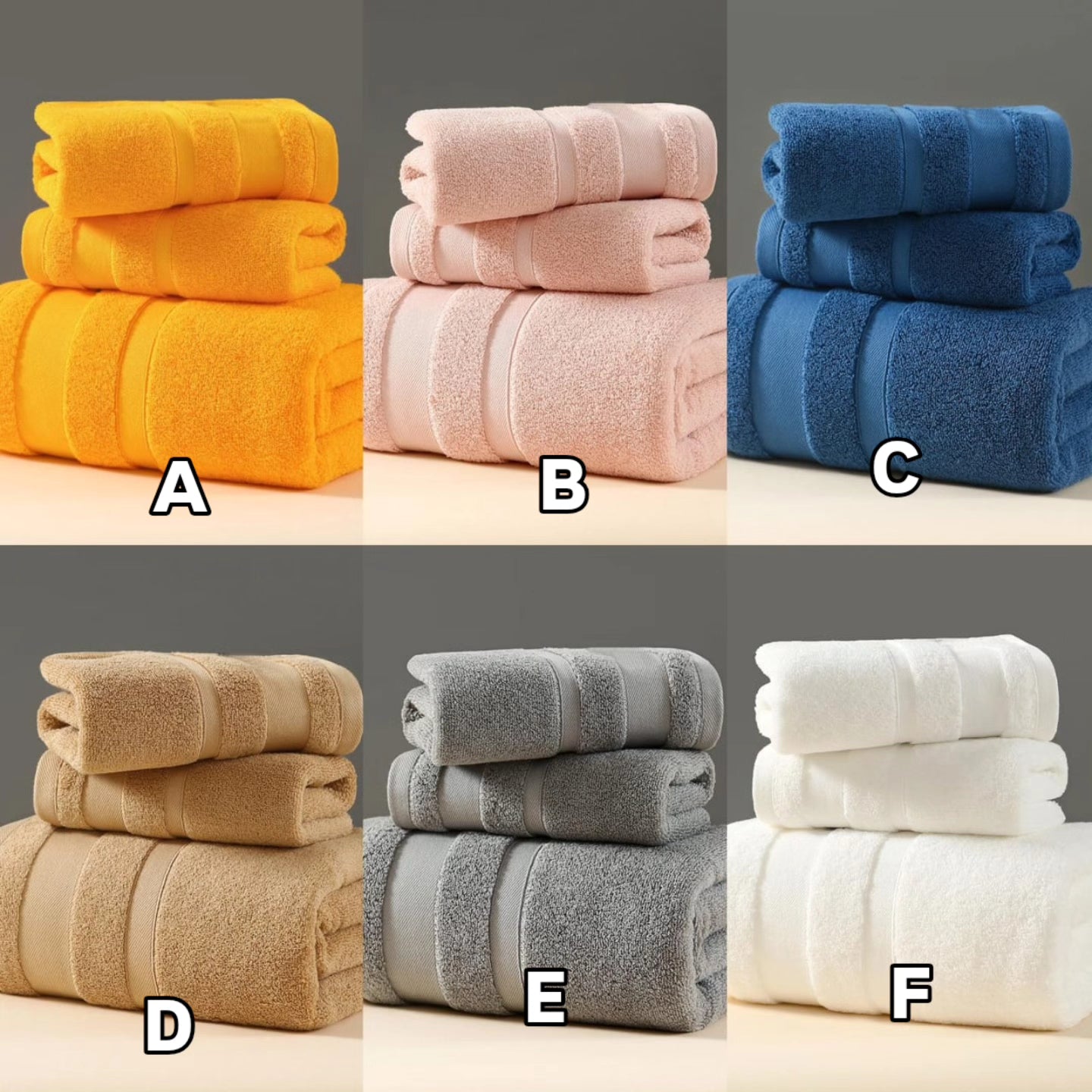 3Pc Cotton bath set