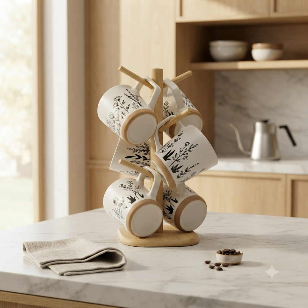 6Pcs Ceramic Mugs Set