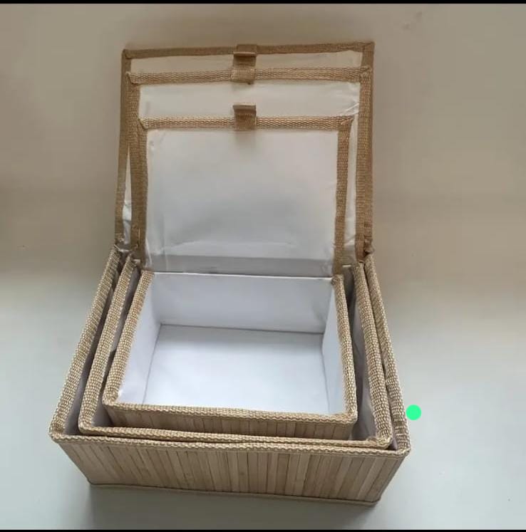 3 in 1 Wicker baskets with cover