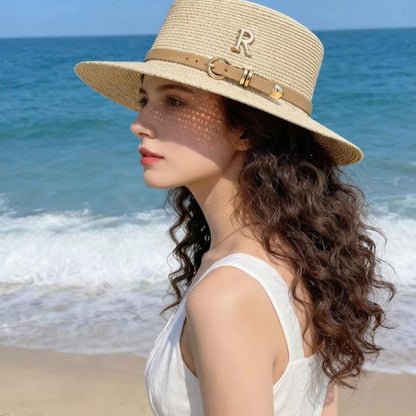 Flat Straw Summer Hat