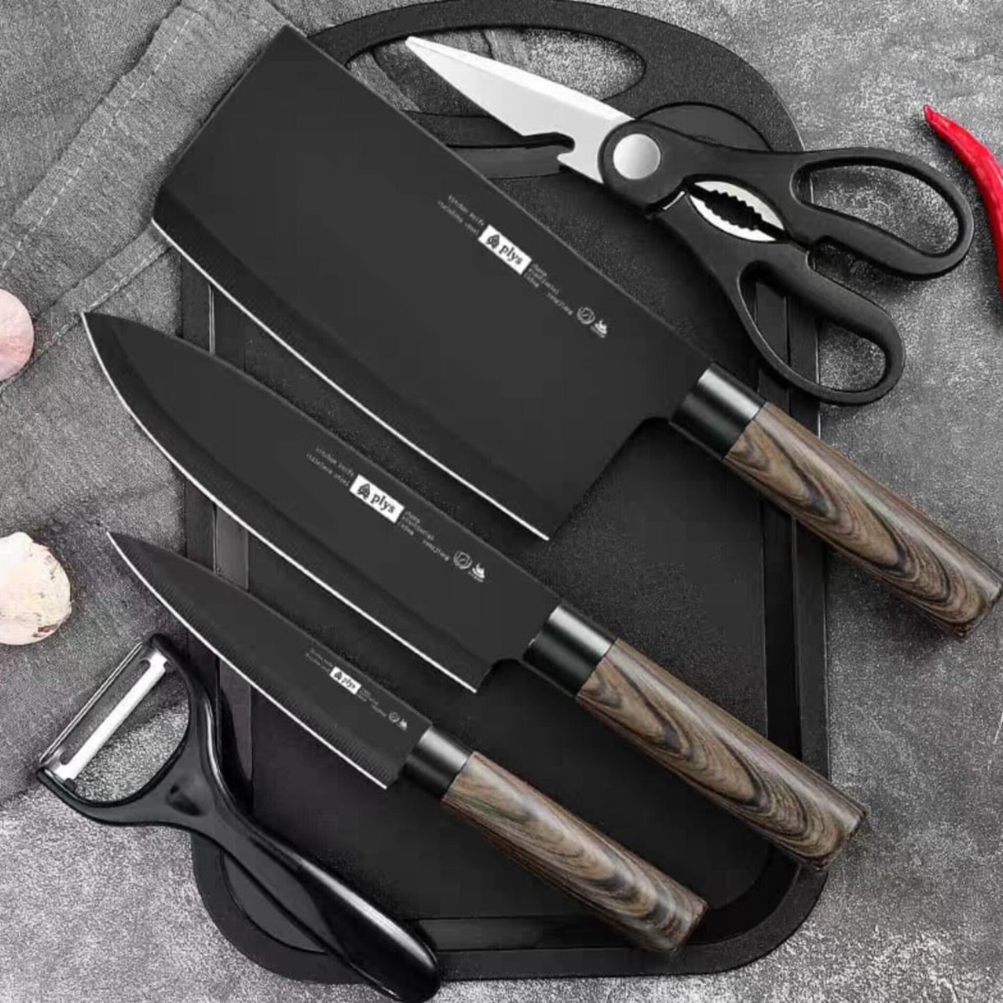 7Pcs Kitchen Knife Set