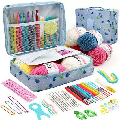 59 Piece Portable Crochet Hook and Accessory Set
