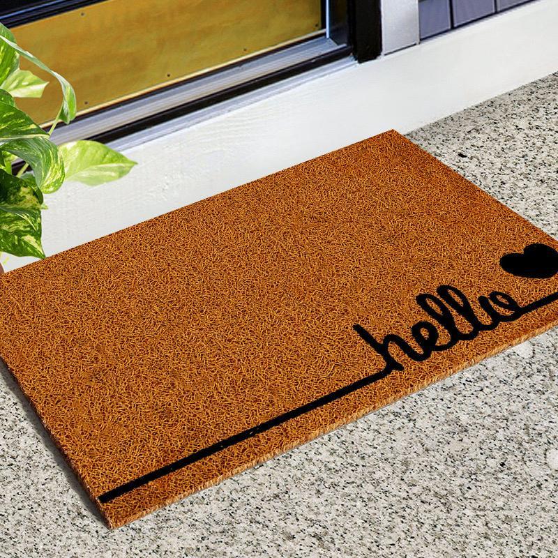 Rubber bottom entryway mat