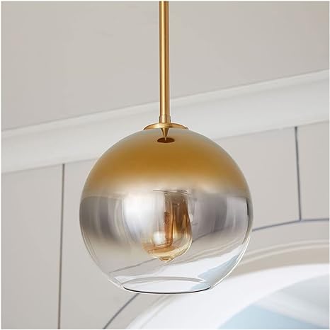 Gold ceiling pendant with bulb