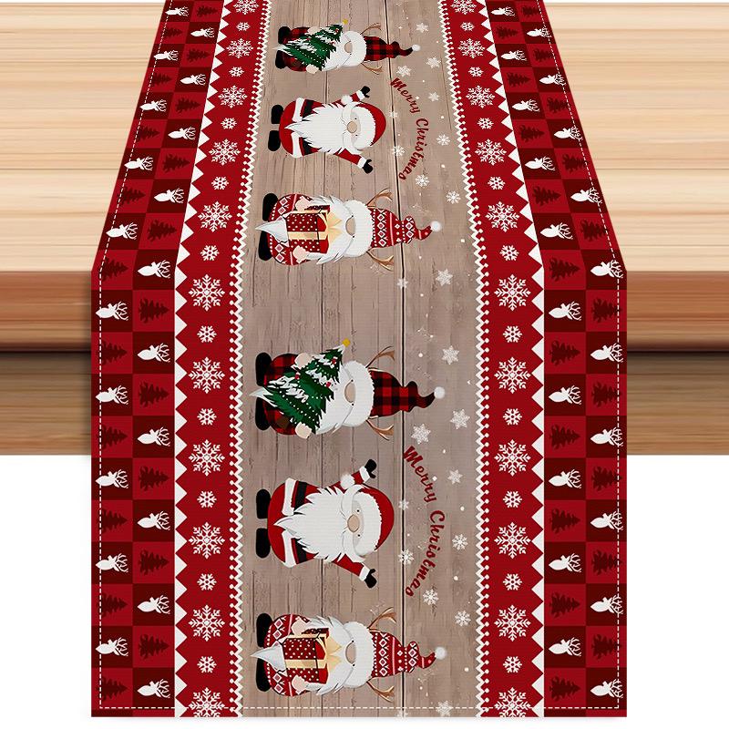 Christmas linen table runners