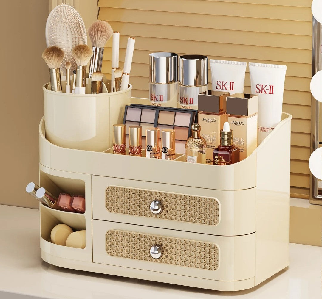 Makeup  Organizer with Rotating Brush Holder