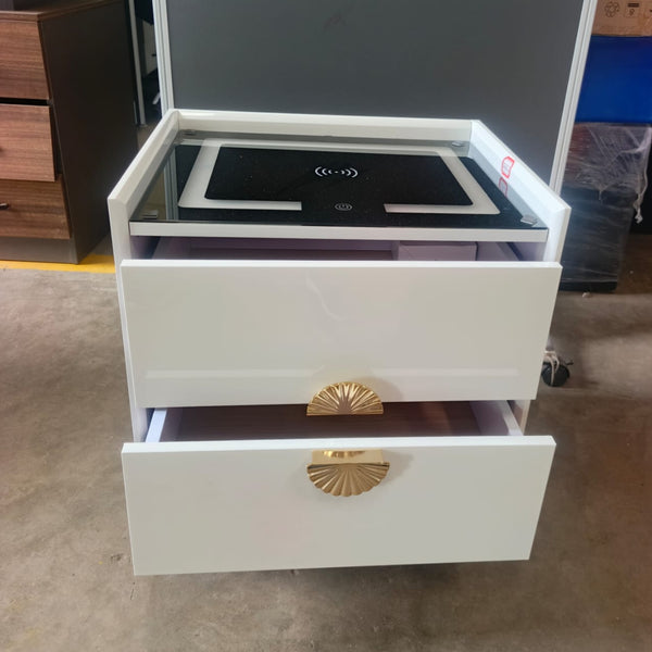 Wooden Bedside Drawer with Bluetooth