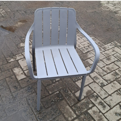 Slotted Plastic Outdoor Armchair