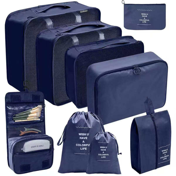 9 Piece Luggage Travel Suitacase Organizer and Packing Cube Set