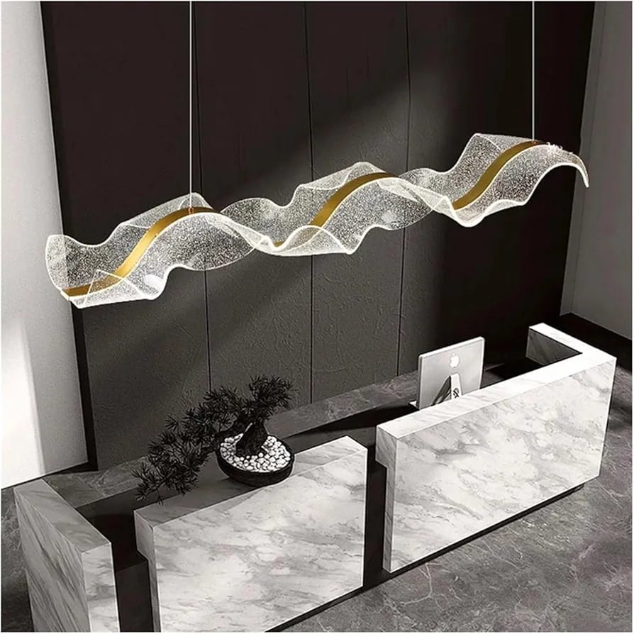 Wave LED Dining Hanging Chandelier Light