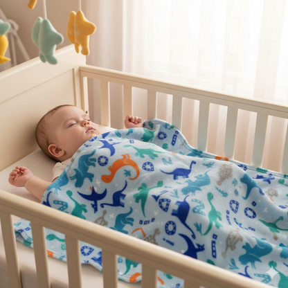 Baby receiving fleece blanket