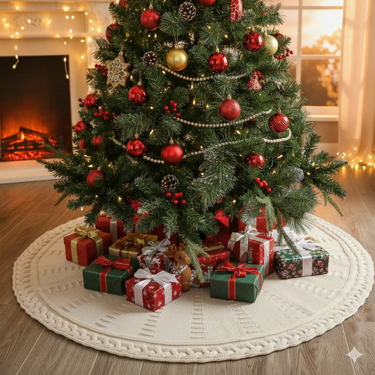 Christmas Knitted Tree Skirt
