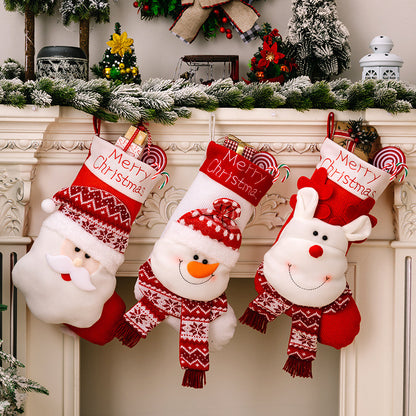 Large Santa Snowman Elk Stockings