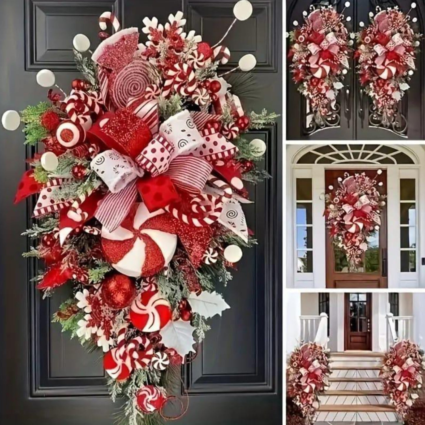 Christmas Stairway Wreath Door Wreath Christmas Decorations