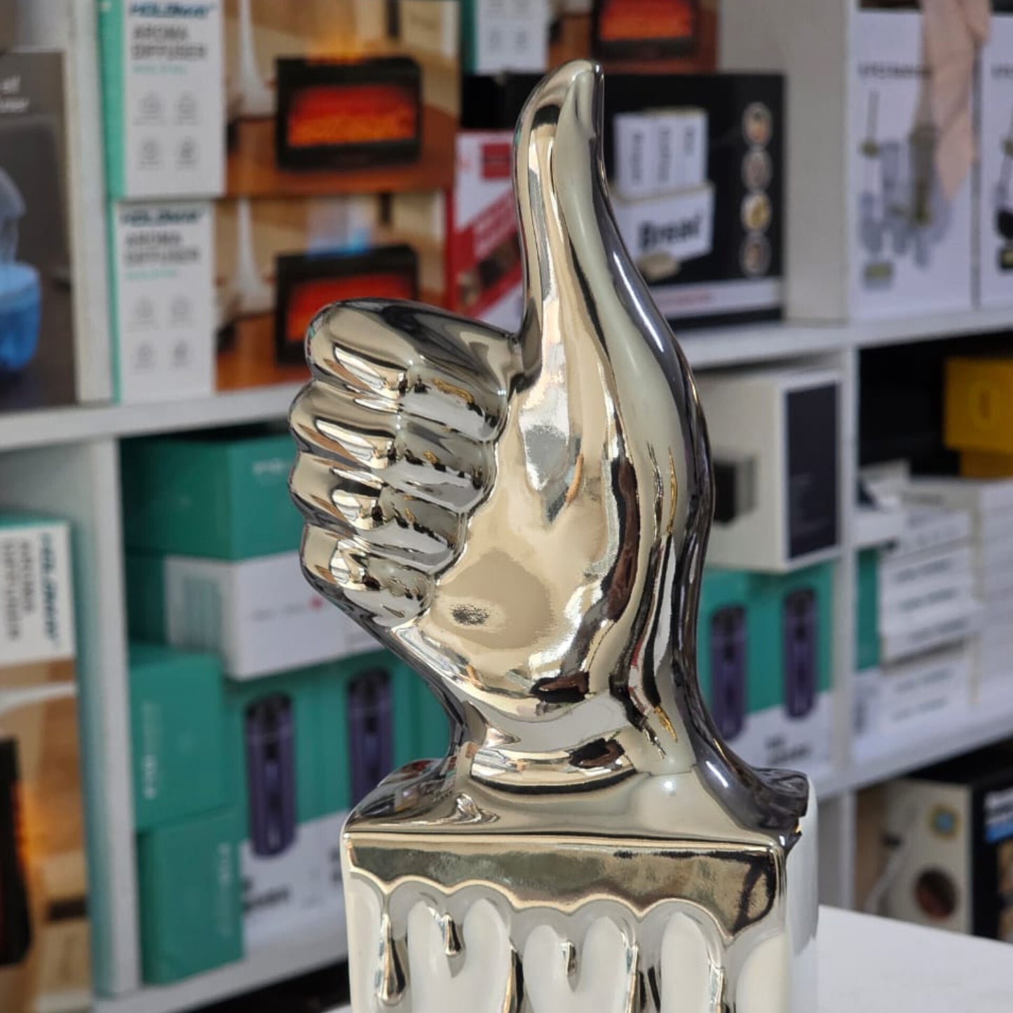 PEACE, ROCK & THUMBS UP HAND GESTURE TROPHY SCULPTURES