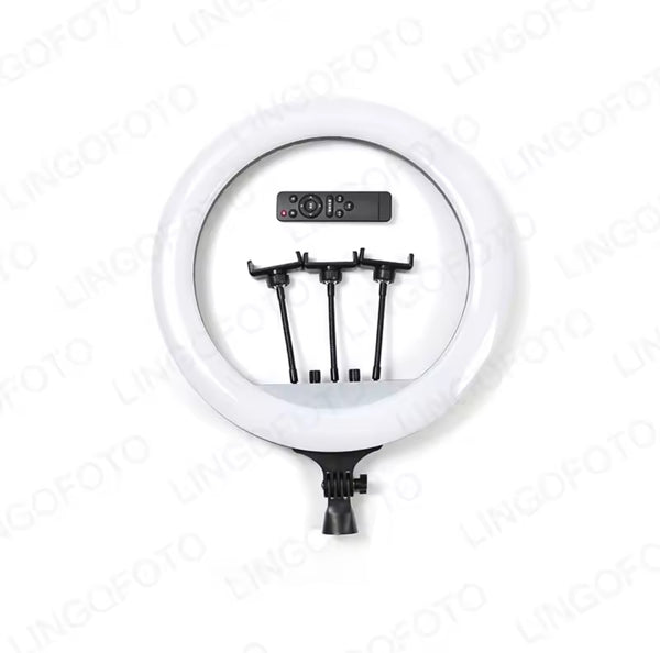 LED Ring Light with Remote and Triple Phone Holders