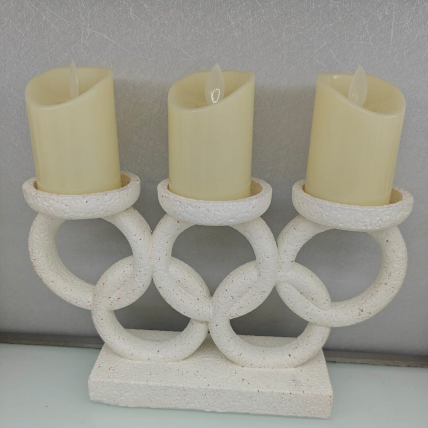 Interlocking Ring Triple Candle Holder