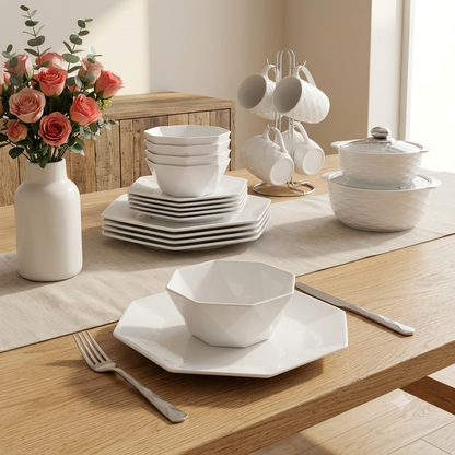 36Pcs Top Hexagonal Dinnerware Set