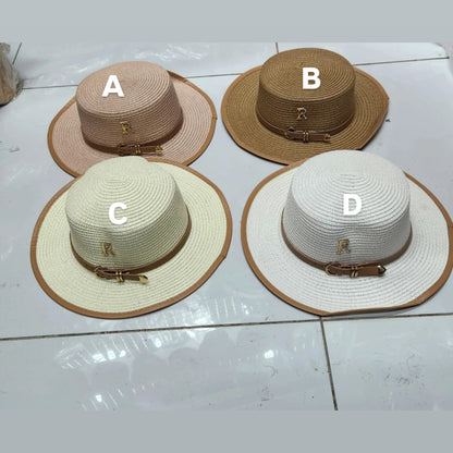 Flat Straw Summer Hat