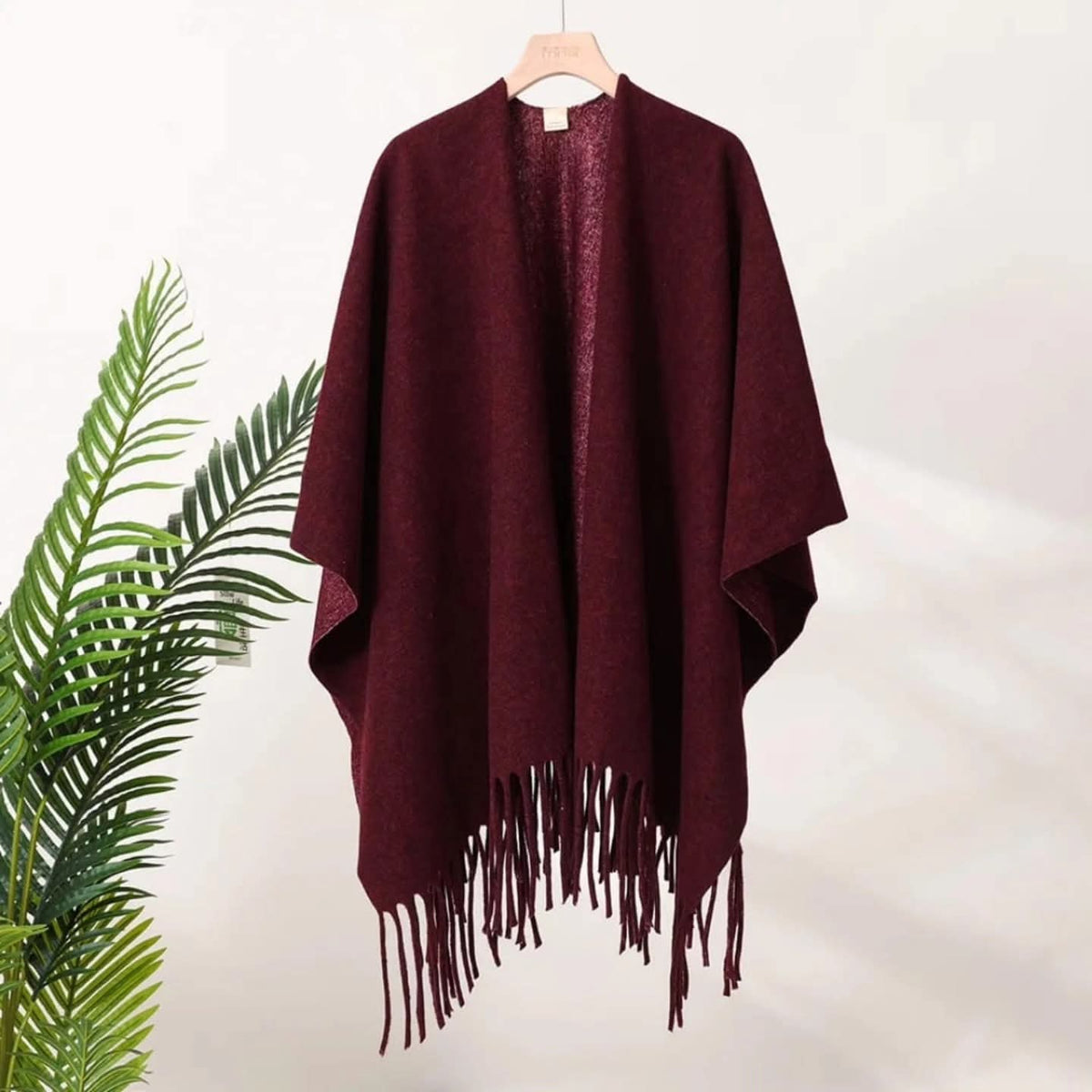 Double Sided Women Poncho Shawl