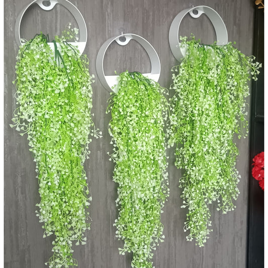 Artificial hanging vines with vase