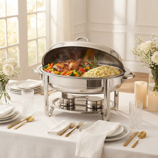 Signature 5.5 Ltr Oval Shape Chaffing Dish 
Single Compartment 
CS-WH-8361