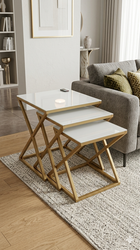 Three Piece Nesting Side Table Set