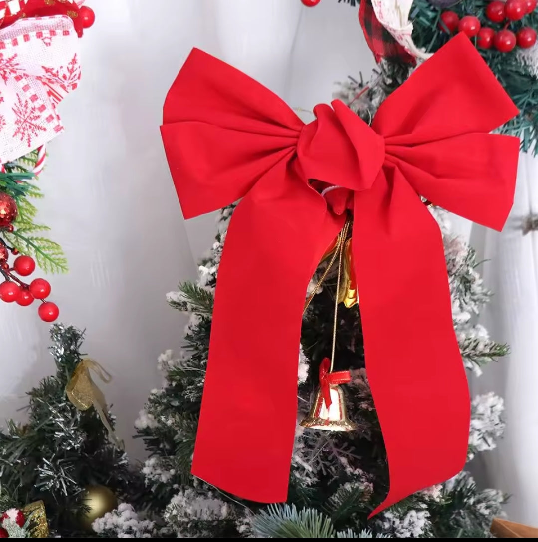 3Pc Christmas Bows Tree Decor