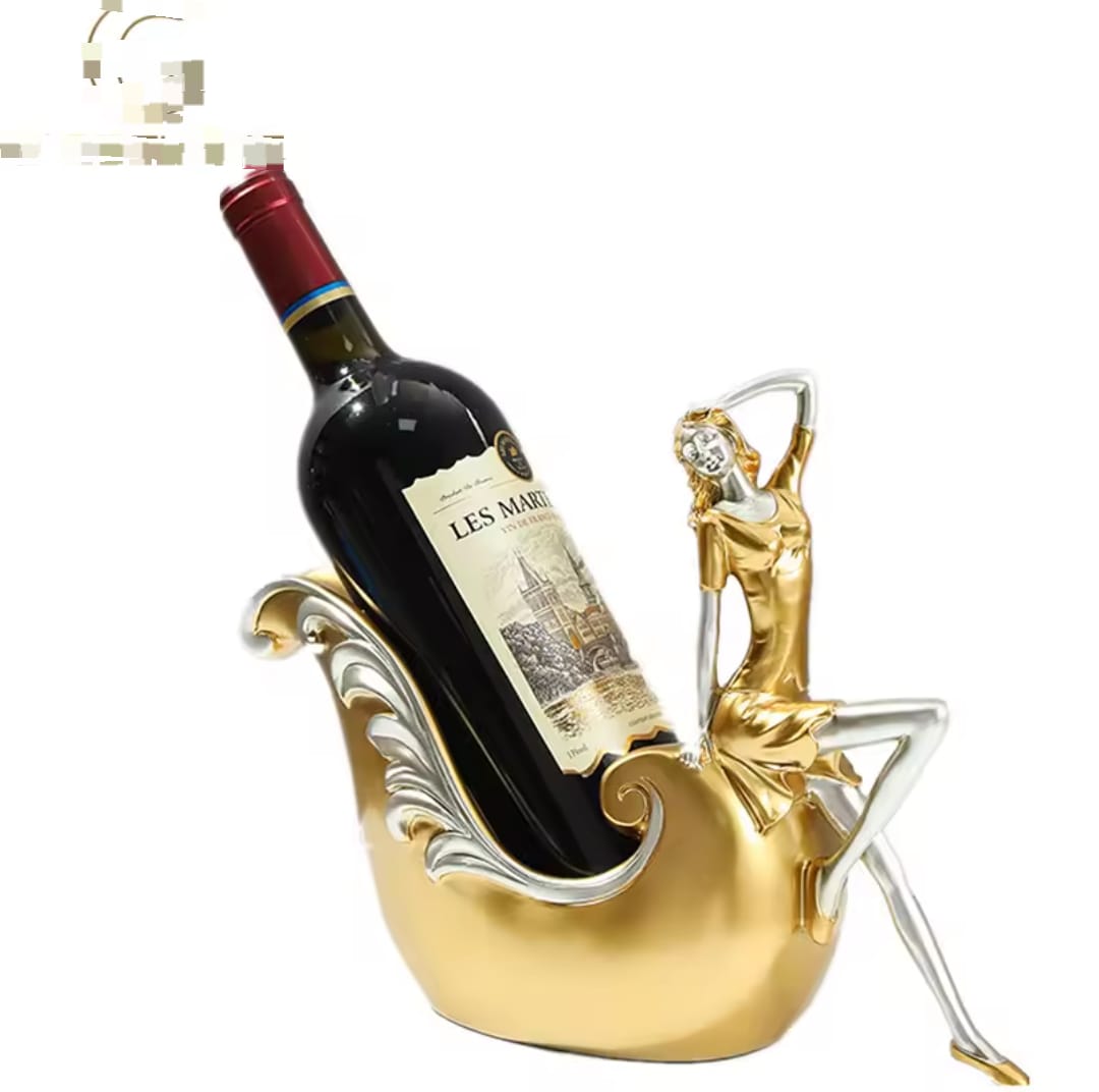 Wine bottle holder ornament figurines decor gift