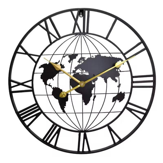 Large world map clock