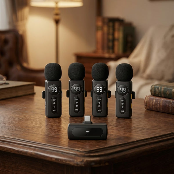 J88 4-to-1 Wireless Lavalier Microphone  with AI Noise Reduction