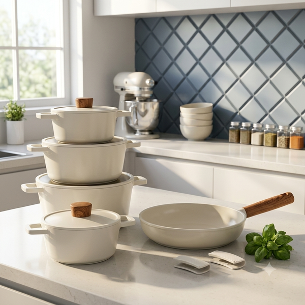 11 Piece Ceramic Non Stick Cookware Set