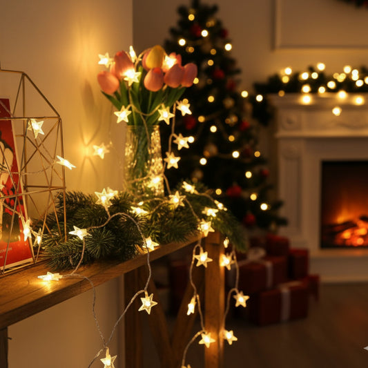 6M Star Shaped Christmas Lights