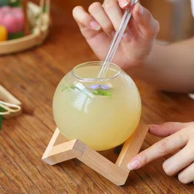 Round ball juice glass