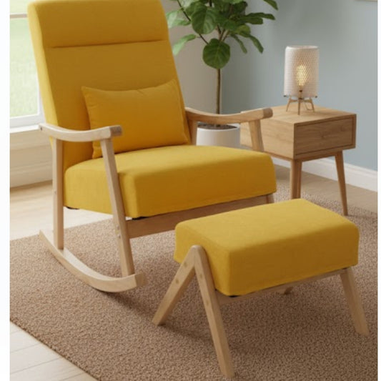 Rocking chair with Ottoman footrest