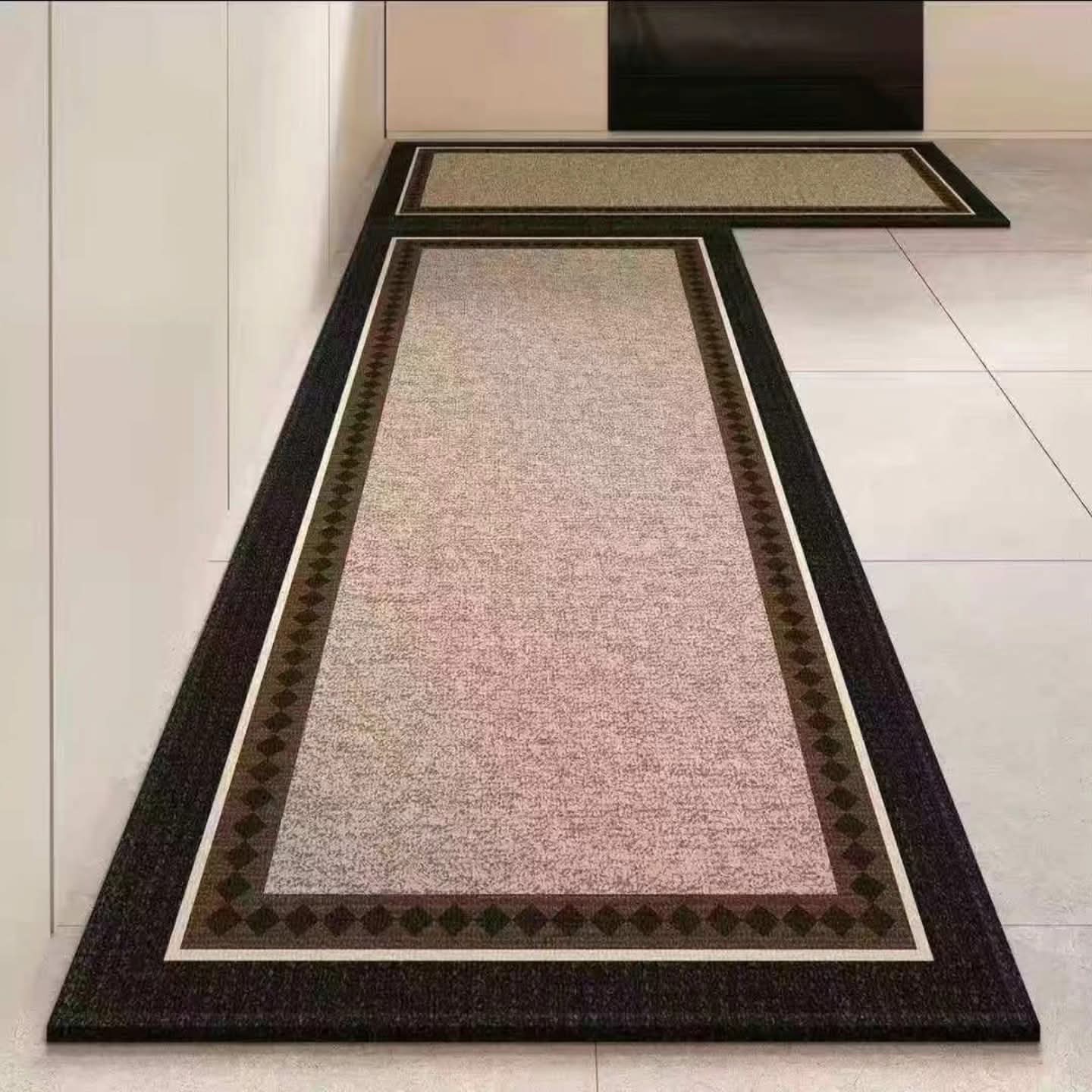 2Pc Anti Slip Kitchen Mat Set