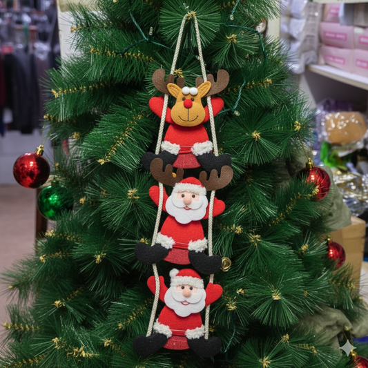 Christmas decor dolls and string