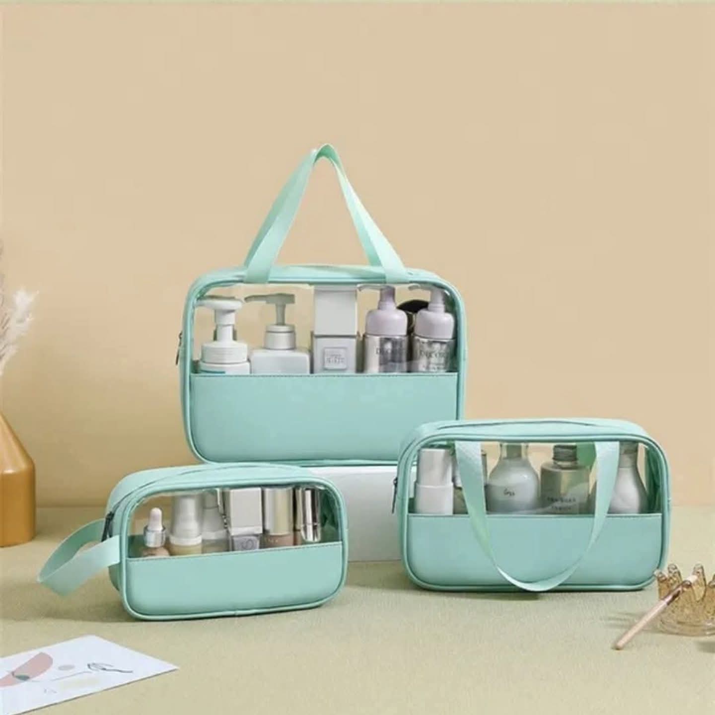 3Pc Travel Cosmetic Bag
