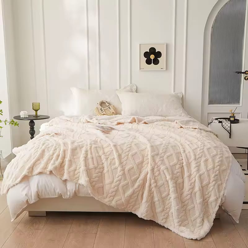 Winter throw blanket