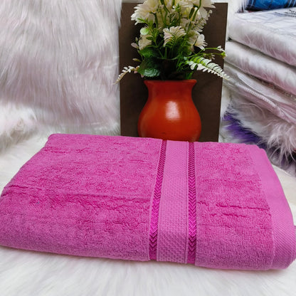 Coloured bathroom towels