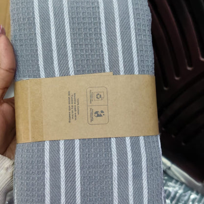 Checked Waffle Weave 3 Kitchen Towel Set 3 Pieces