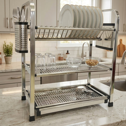 Heavy Duty Aluminum 3 Tier Dish Rack