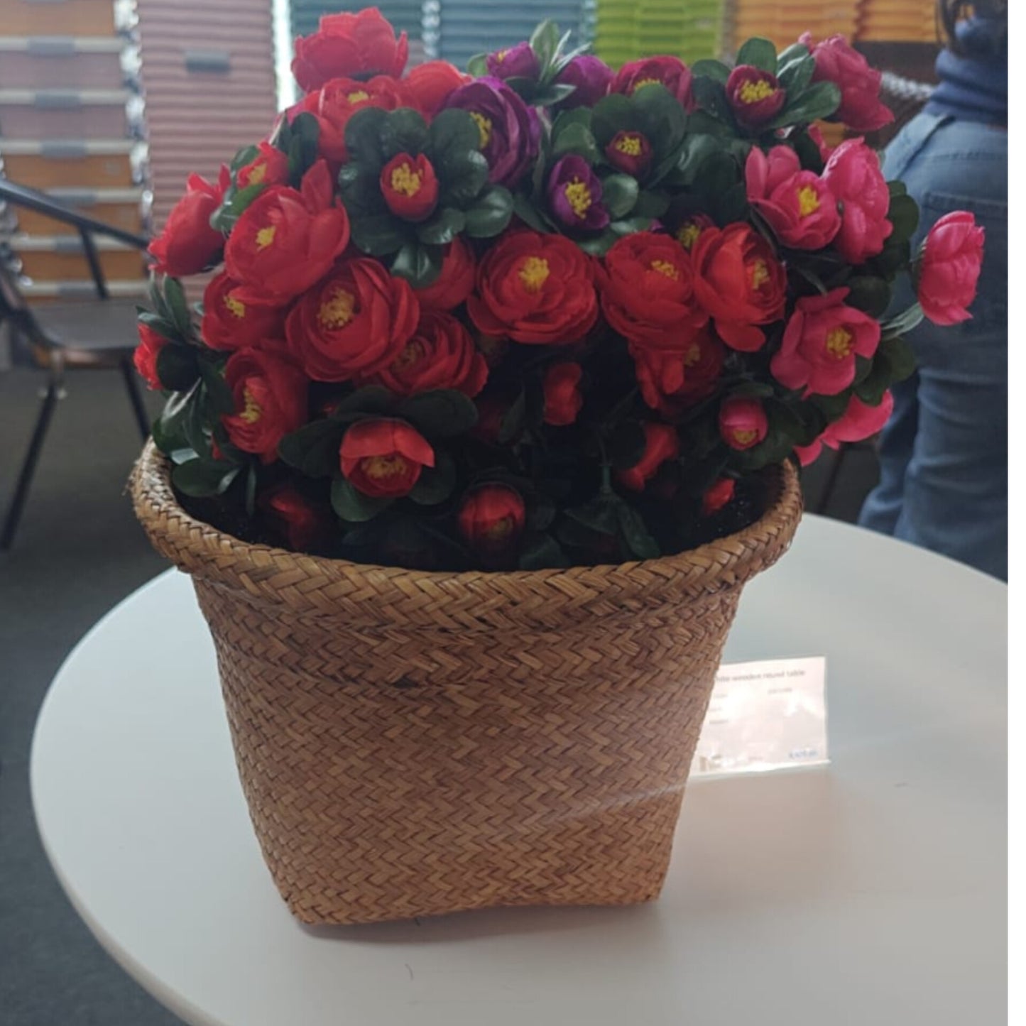 Woven Rattan Flower Storage Basket