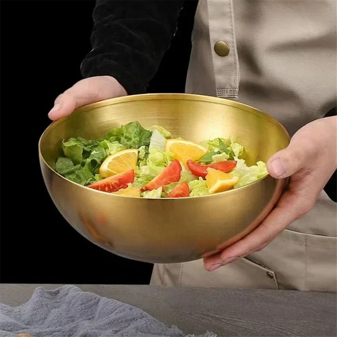 3 Litre Gold Stainless Steel Serving Bowl