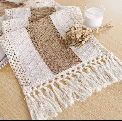 Bohemian woven table runner