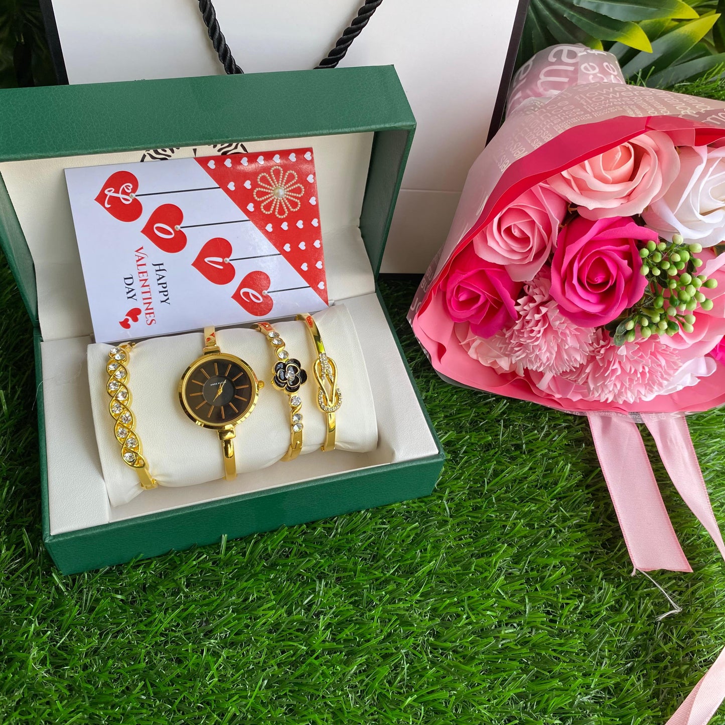 Valentine's Day Ladies Watch and Jewelry Gift Set