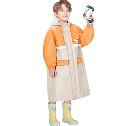 Kids Raincoat with Wide Brim Hat